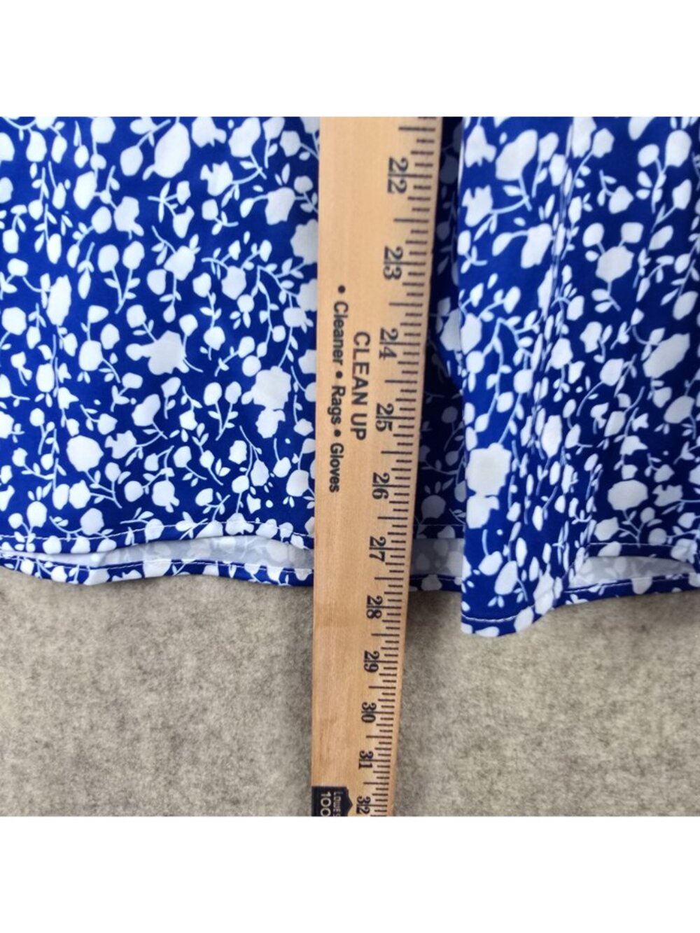 Blue Womens Plus Size Long Sleeve V-Neck Floral Blouse 5XL 100% Polyester - Picture 8 of 8
